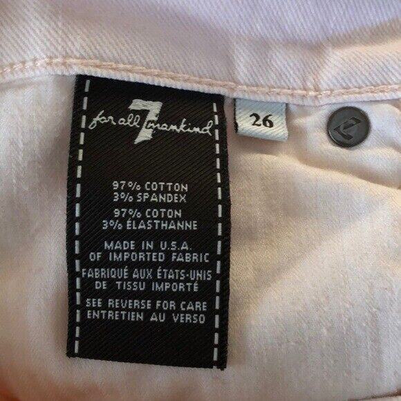 7 for all Mankind pink Cigarette Distressed Destroyed slim Slimming Size 26 - Picture 6 of 6